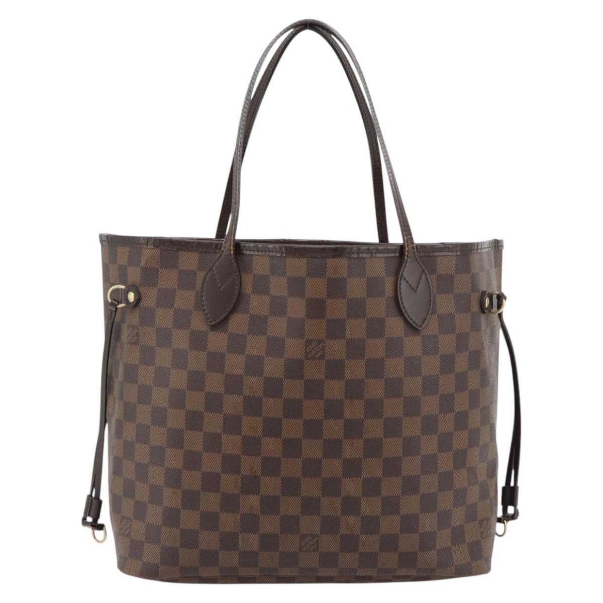 LOUIS VUITTON Damier Ebene Neverfull MM Tote Bag N51105 LV Auth ka4432