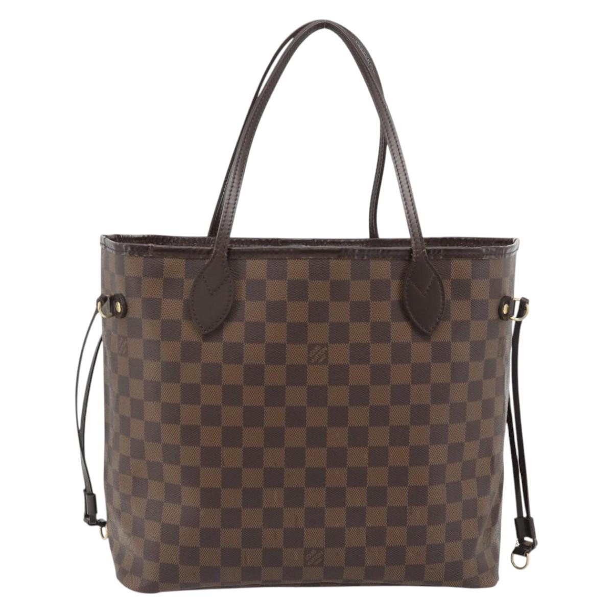 LOUIS VUITTON Damier Ebene Neverfull MM Tote Bag N51105 LV Auth ka4432