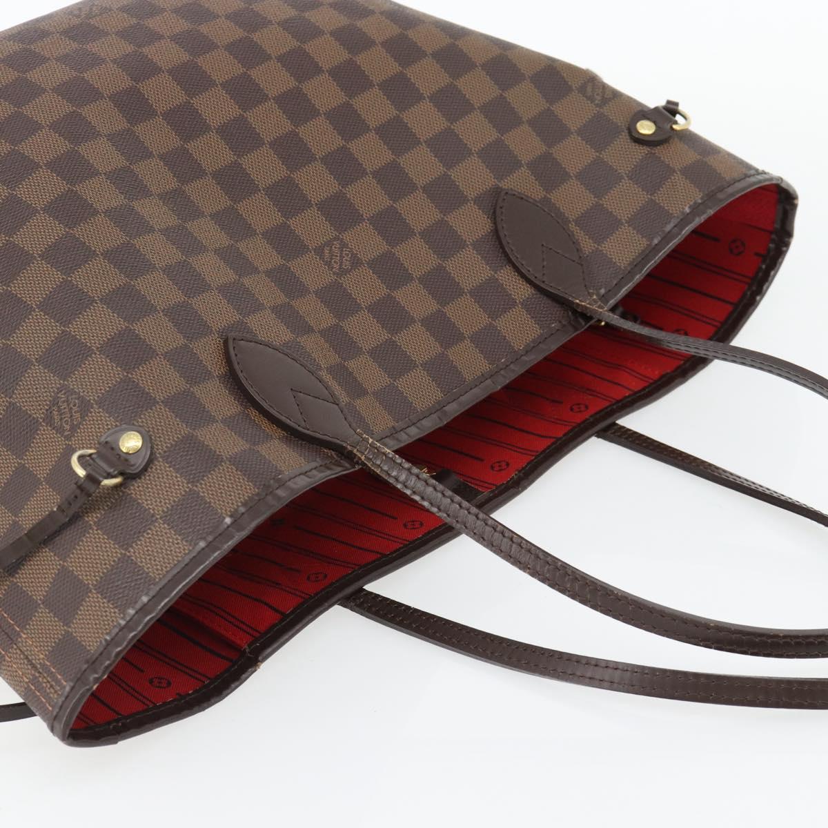 LOUIS VUITTON Damier Ebene Neverfull MM Tote Bag N51105 LV Auth ka4432