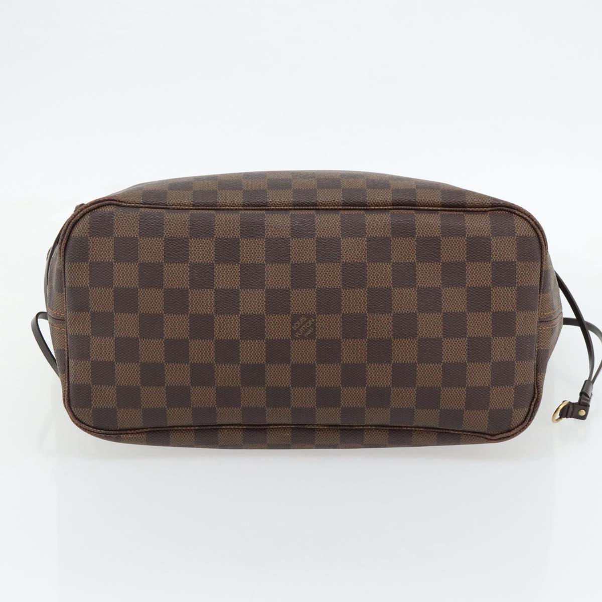 LOUIS VUITTON Damier Ebene Neverfull MM Tote Bag N51105 LV Auth ka4432