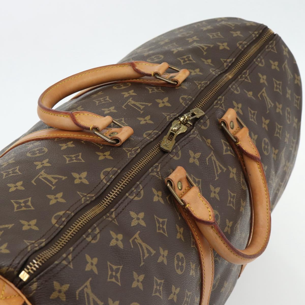 LOUIS VUITTON Monogram Keepall 55 Boston Bag M41424 LV Auth ka4447