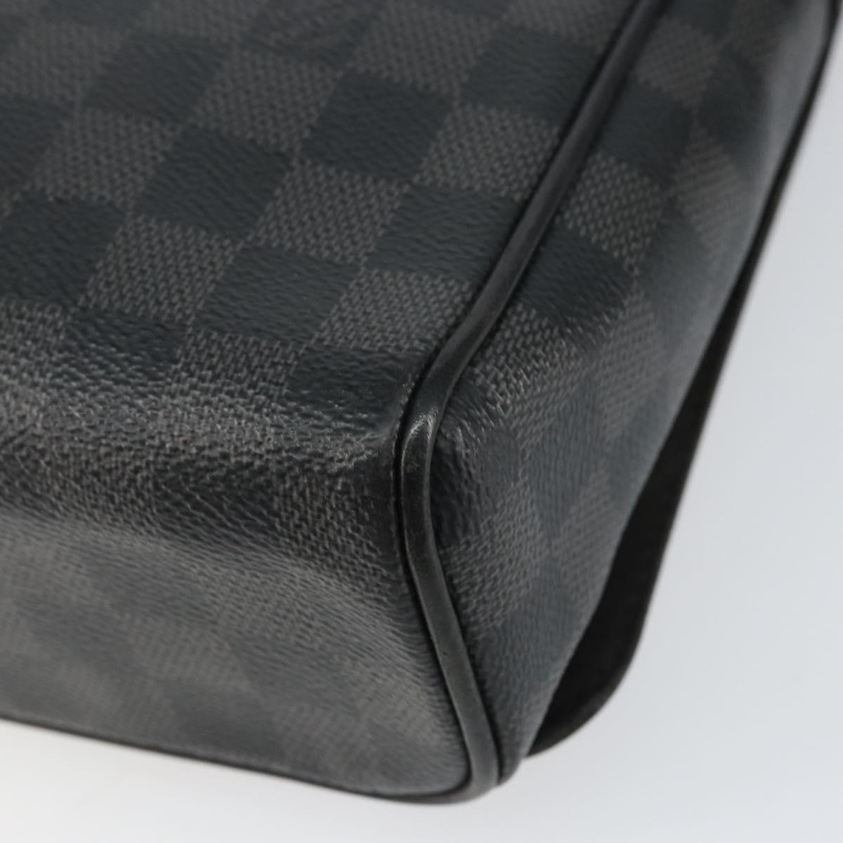 LOUIS VUITTON Damier Graphite District PM Shoulder Bag N40349 LV Auth ka445