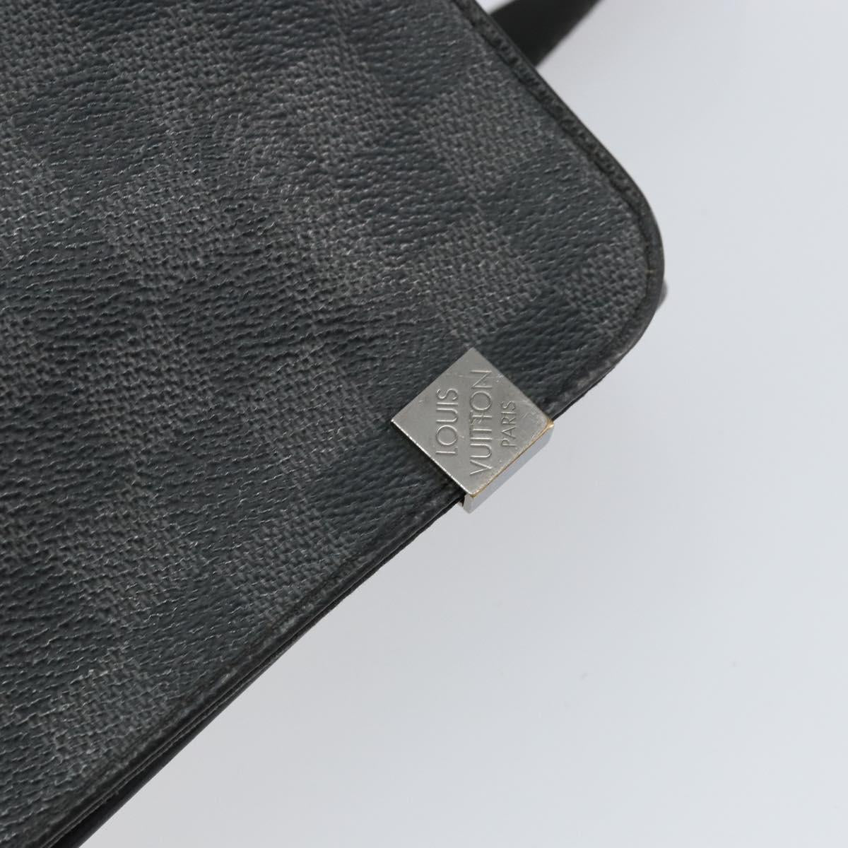LOUIS VUITTON Damier Graphite District PM Shoulder Bag N40349 LV Auth ka445