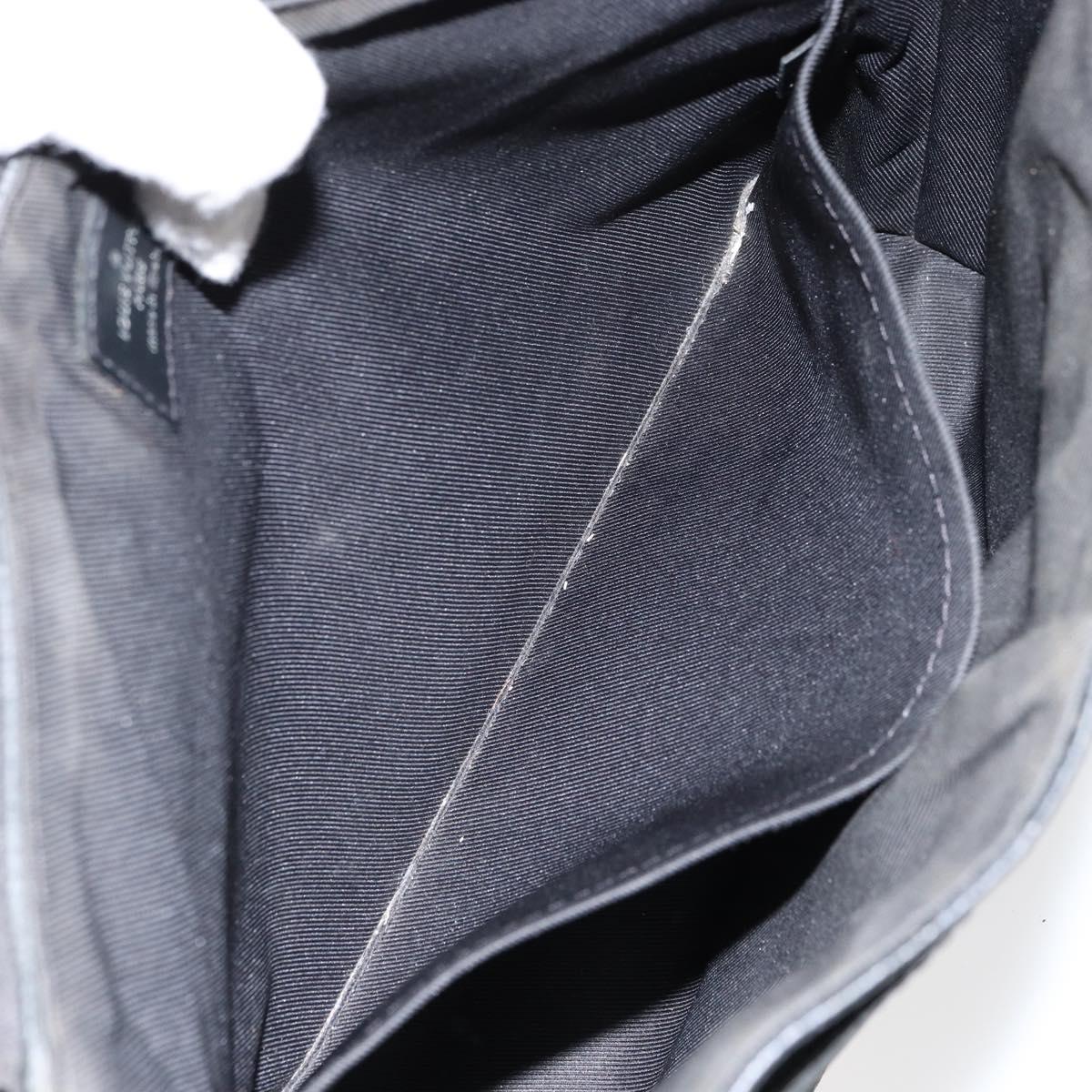 LOUIS VUITTON Damier Graphite District PM Shoulder Bag N40349 LV Auth ka445