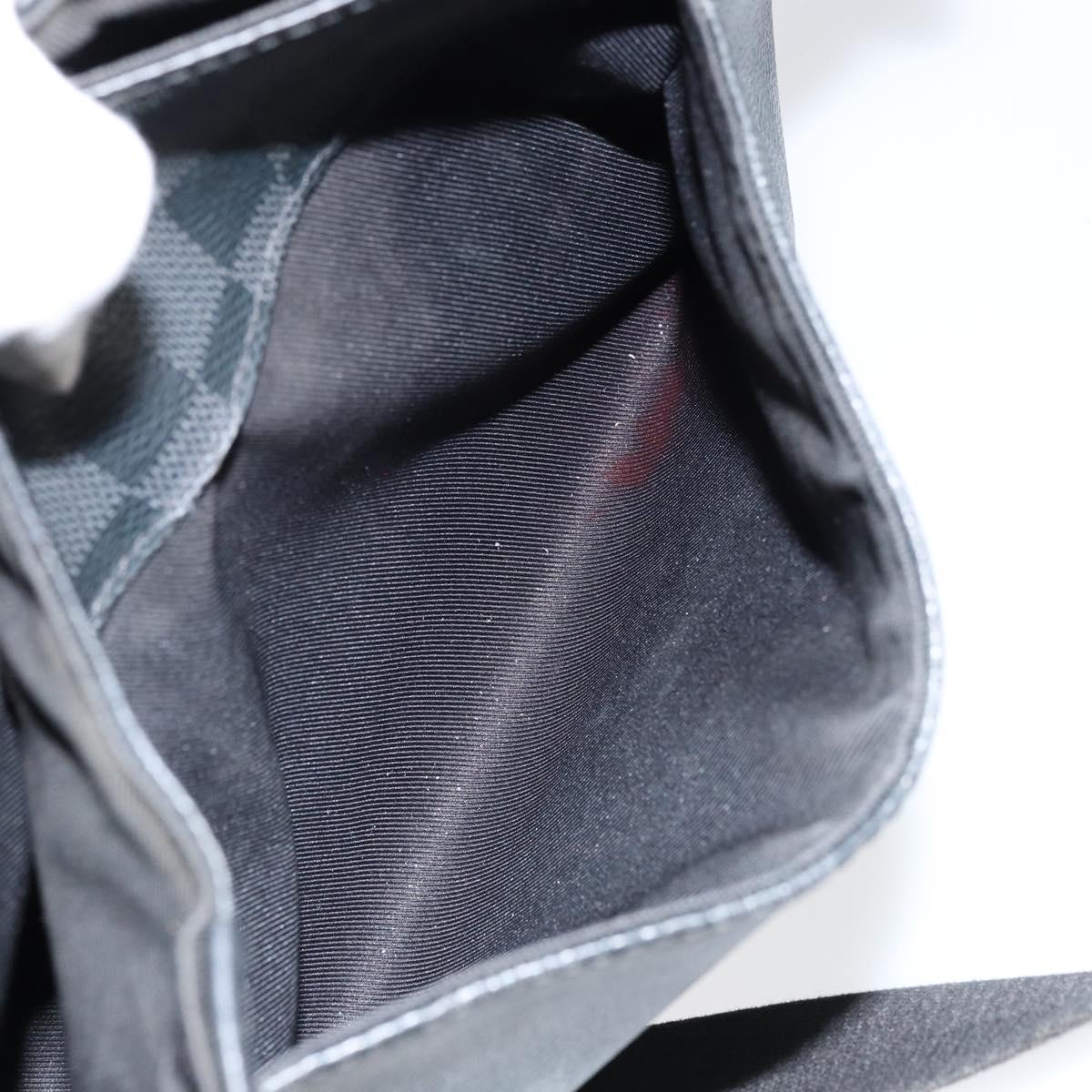 LOUIS VUITTON Damier Graphite District PM Shoulder Bag N40349 LV Auth ka445