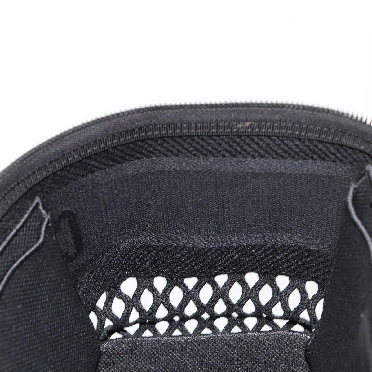 Christian Dior Vanity Hand Bag Canvas Black Silver Auth ka4453M