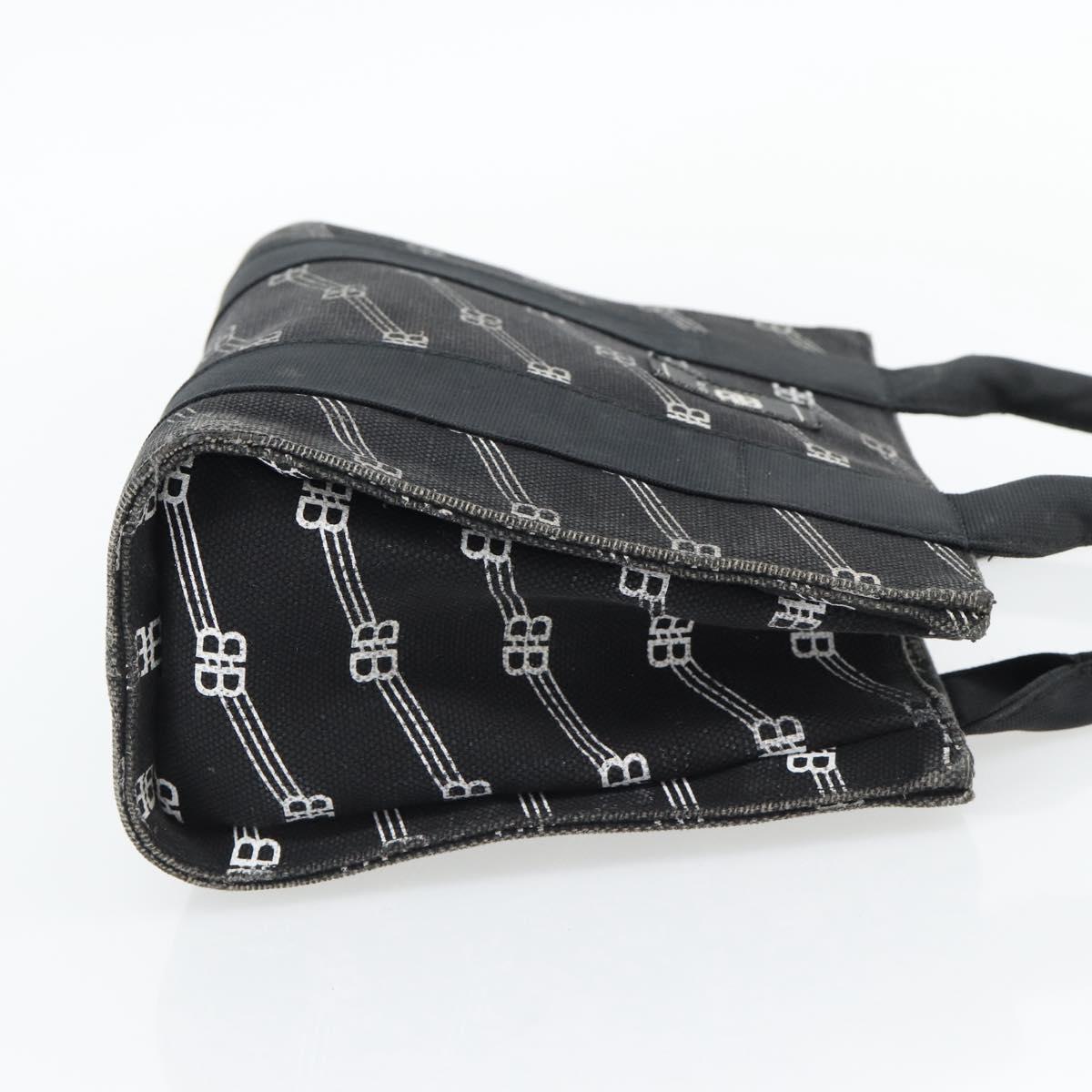 BALENCIAGA Hand Bag Canvas 2way Black Silver 620882 Auth ka4467