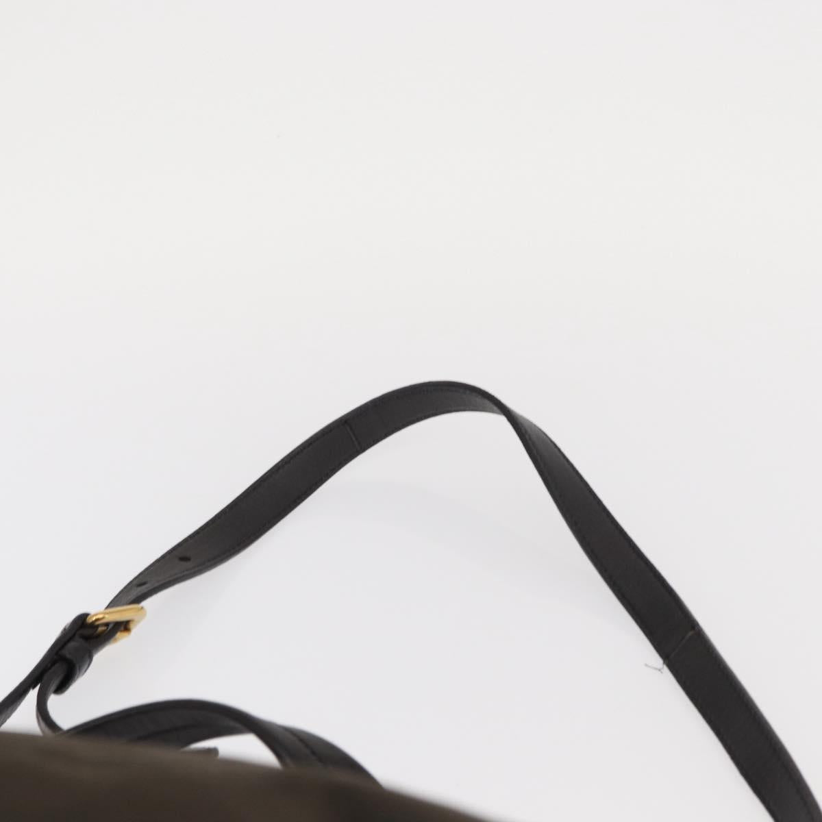 PRADA Hand Bag Nylon 2way Khaki Gold Auth ka447