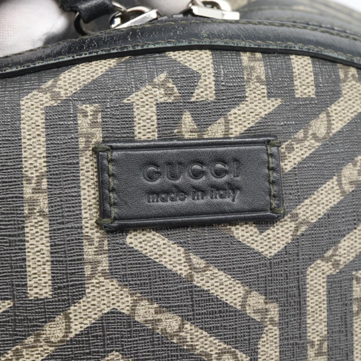 GUCCI GG Supreme Caleido Backpack PVC Beige Silver 406370 Auth ka4479