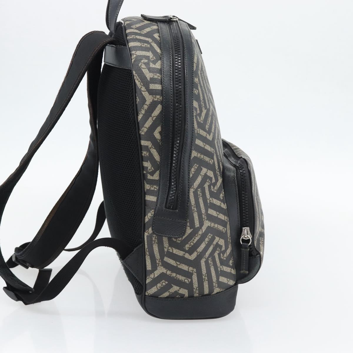 GUCCI GG Supreme Caleido Backpack PVC Beige Silver 406370 Auth ka4479