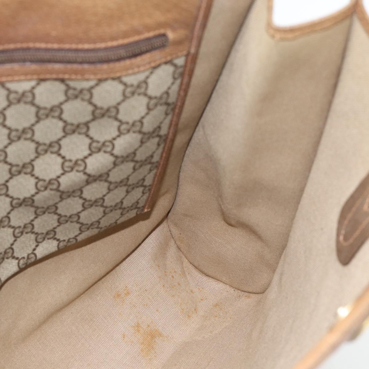 GUCCI GG Supreme Tote Bag PVC Beige Gold 92 02 998 Auth ka4483