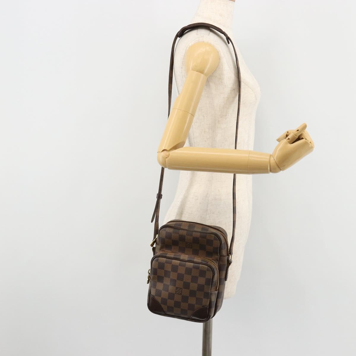LOUIS VUITTON Damier Ebene Amazon Shoulder Bag SPO N48074 LV Auth ka4499