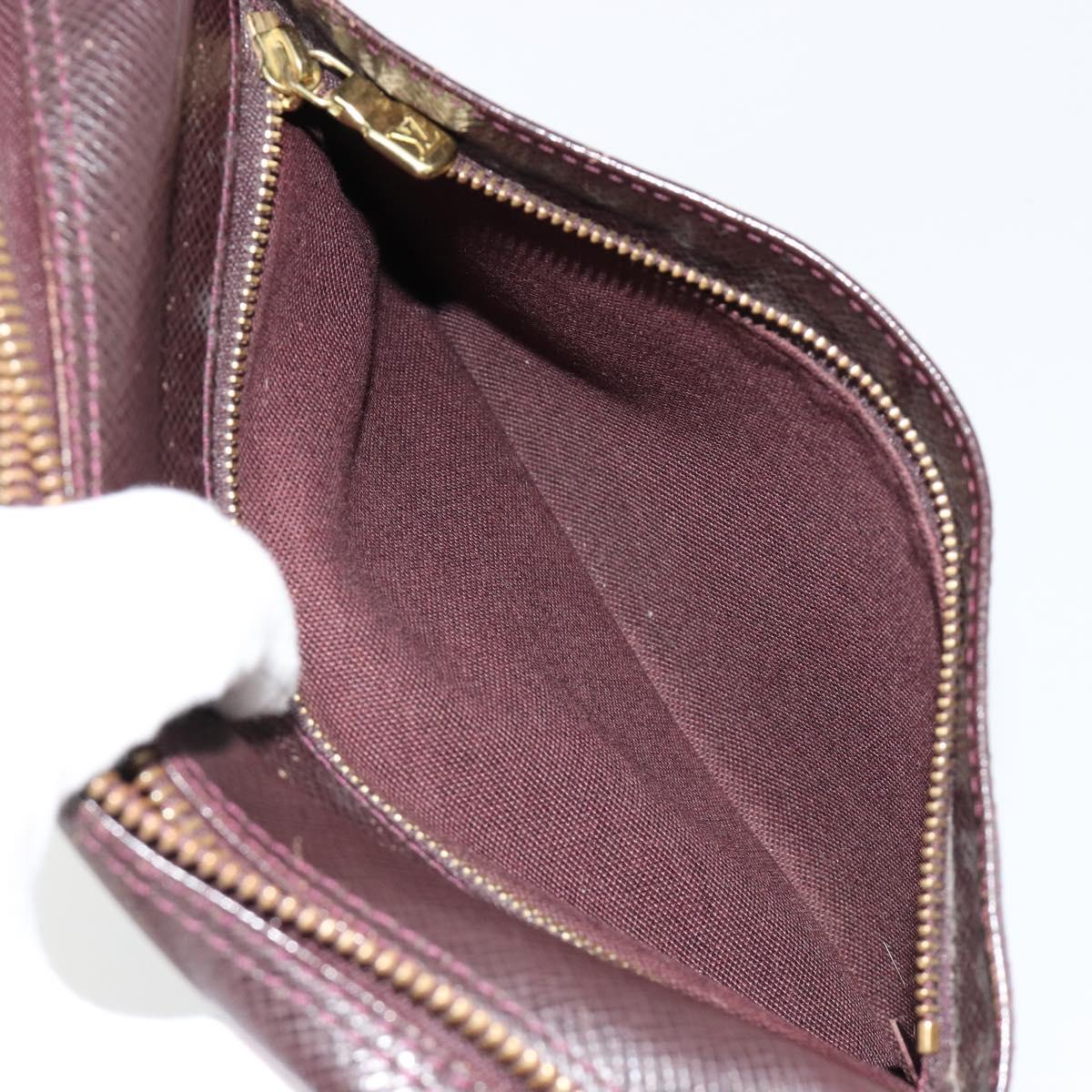 LOUIS VUITTON Taiga Karga Clutch Bag Acajou M30816 LV Auth ka4500