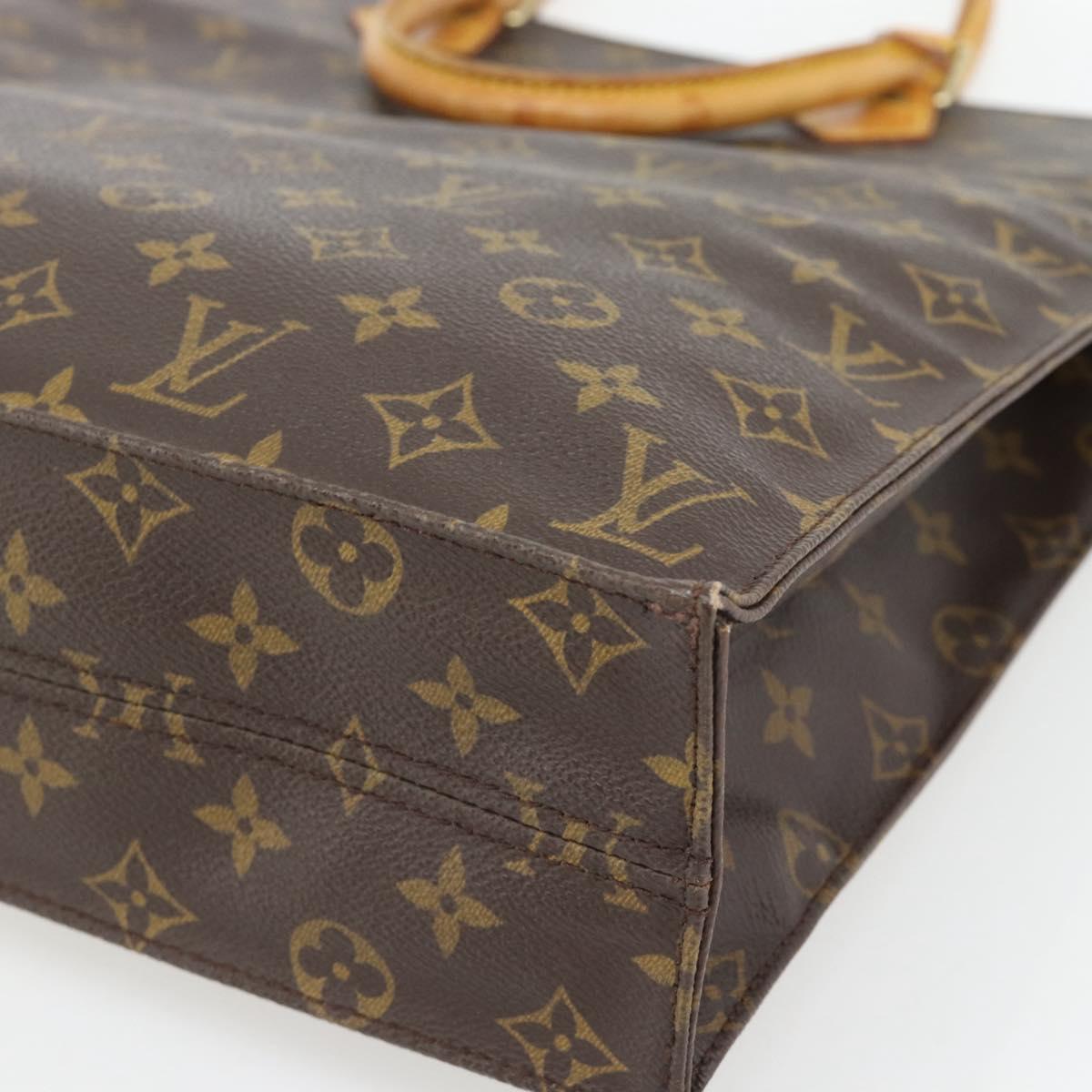 LOUIS VUITTON Monogram Sac Plat Hand Bag M51140 LV Auth ka4508