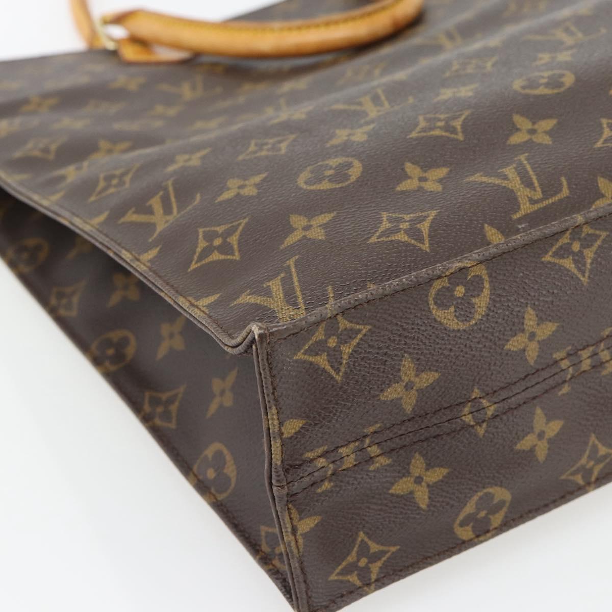 LOUIS VUITTON Monogram Sac Plat Hand Bag M51140 LV Auth ka4508