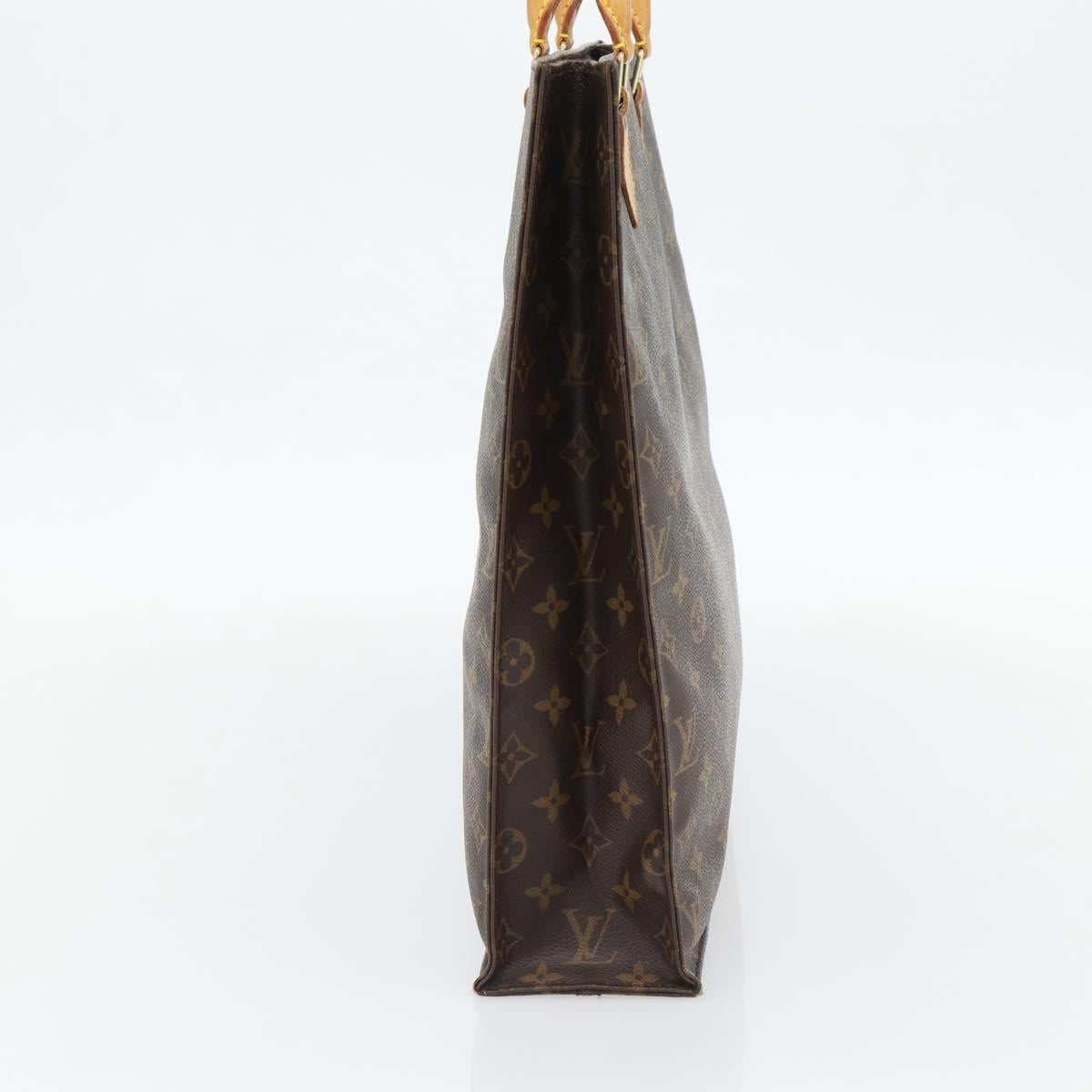 LOUIS VUITTON Monogram Sac Plat Hand Bag M51140 LV Auth ka4508