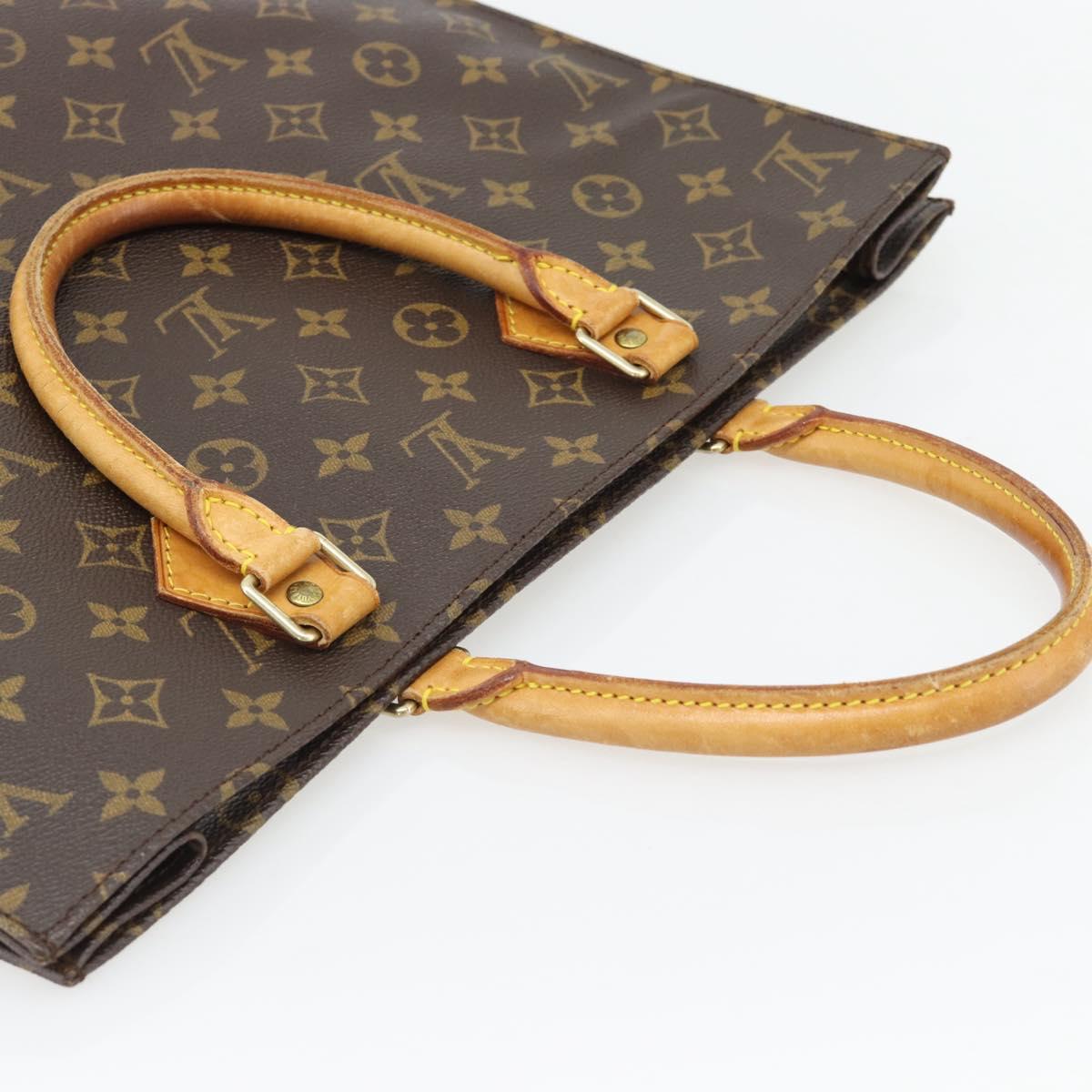LOUIS VUITTON Monogram Sac Plat Hand Bag M51140 LV Auth ka4508