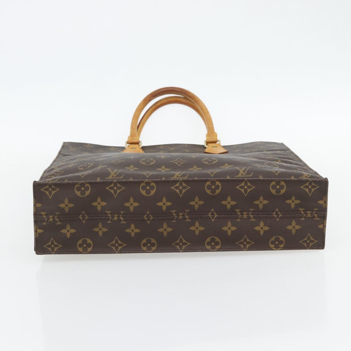 LOUIS VUITTON Monogram Sac Plat Hand Bag M51140 LV Auth ka4508