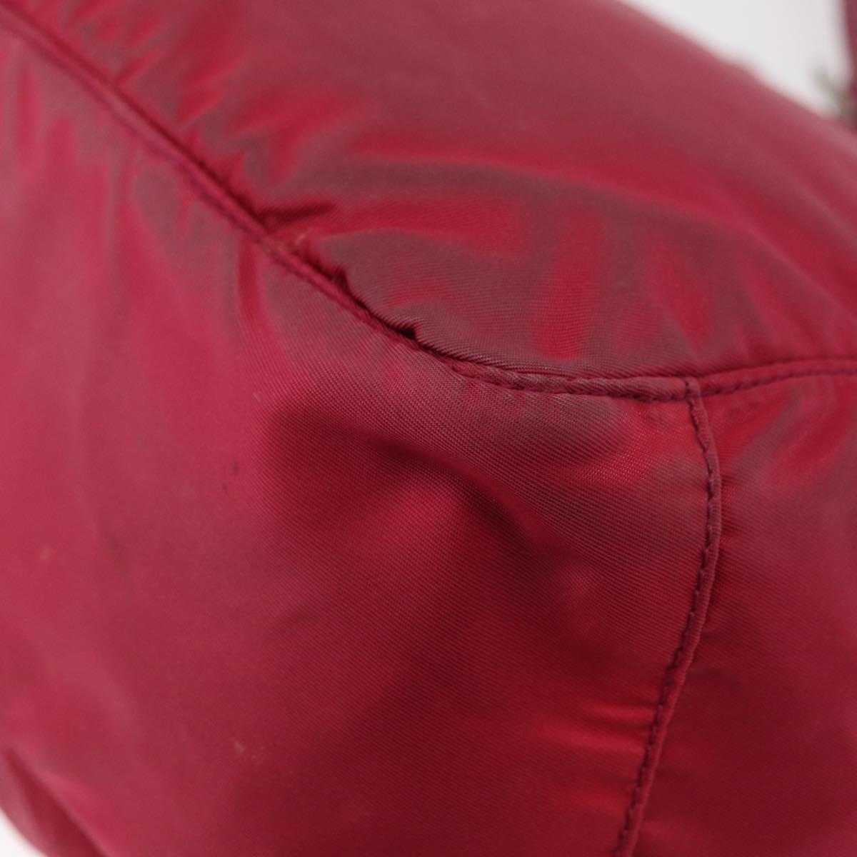 PRADA Shoulder Bag Nylon Pink Silver Auth ka451