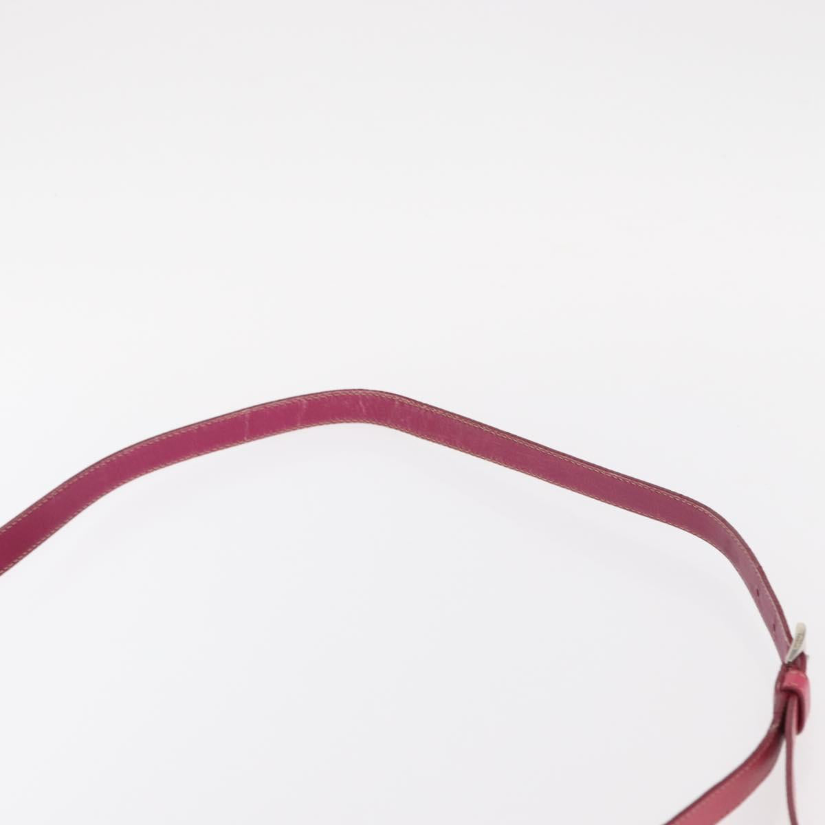 PRADA Shoulder Bag Nylon Pink Silver Auth ka451