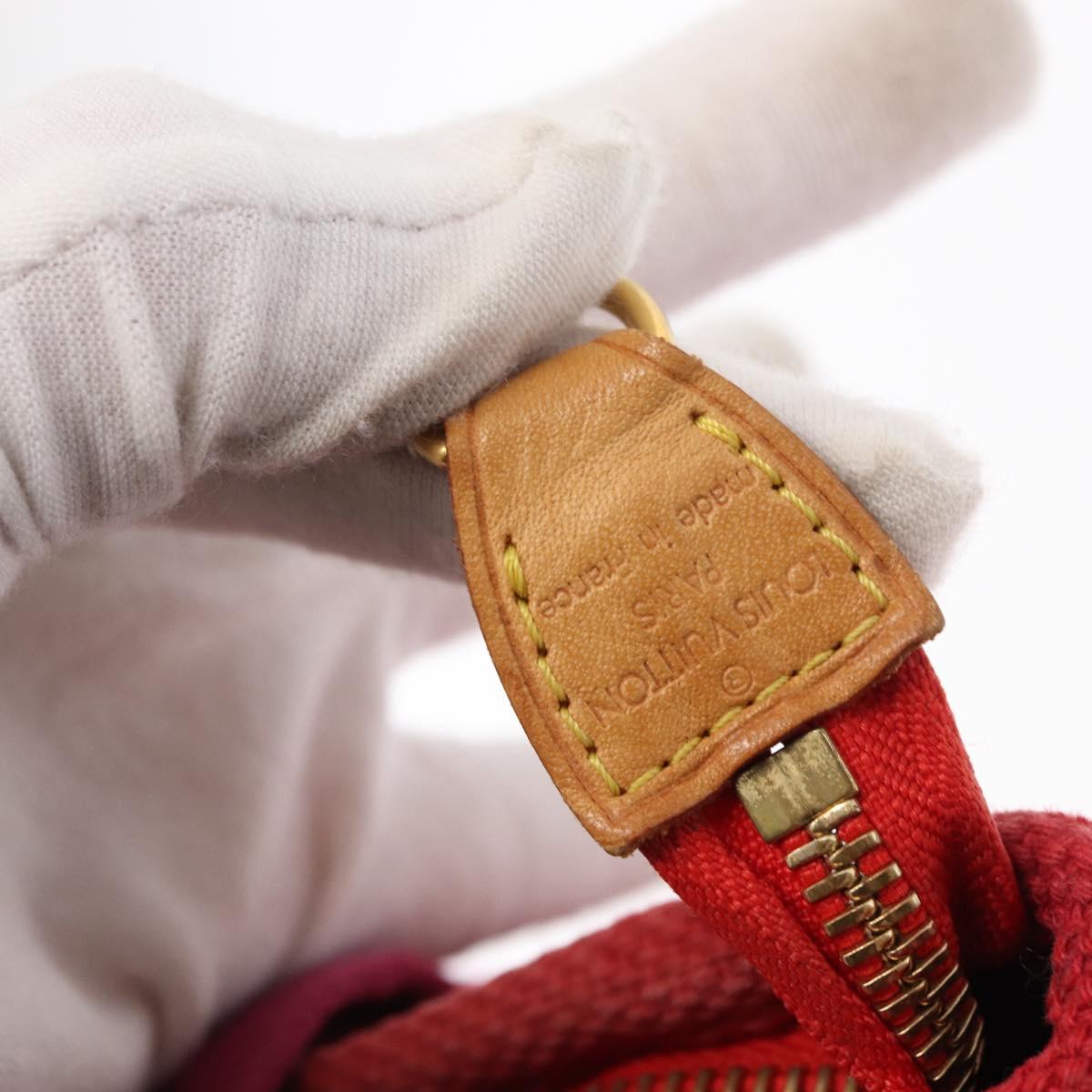 LOUIS VUITTON Antigua Cabas MM Tote Bag Red M40034 LV Auth ka453