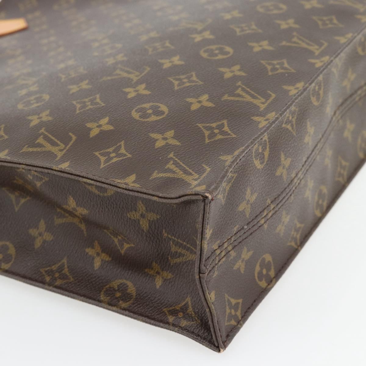 LOUIS VUITTON Monogram Sac Plat Hand Bag M51140 LV Auth ka4531