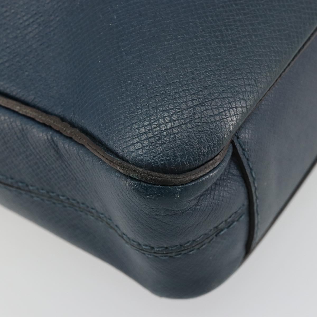 LOUIS VUITTON Taiga Porte Documents Business PDB Bag Blue M30645 LV Auth ka4533