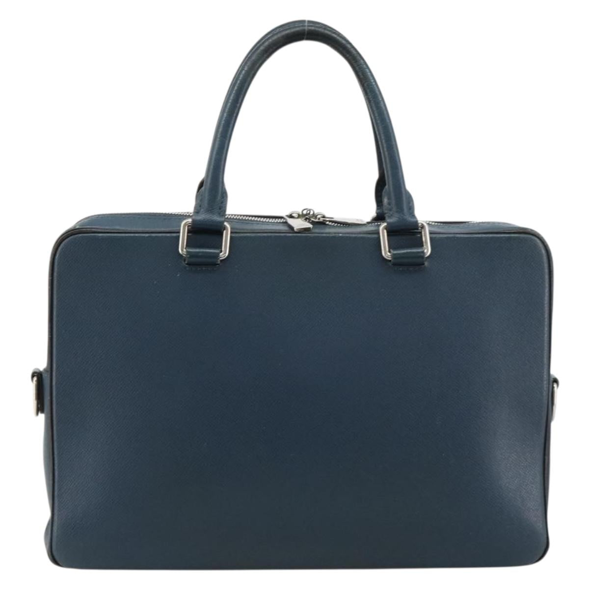 LOUIS VUITTON Taiga Porte Documents Business PDB Bag Blue M30645 LV Auth ka4533