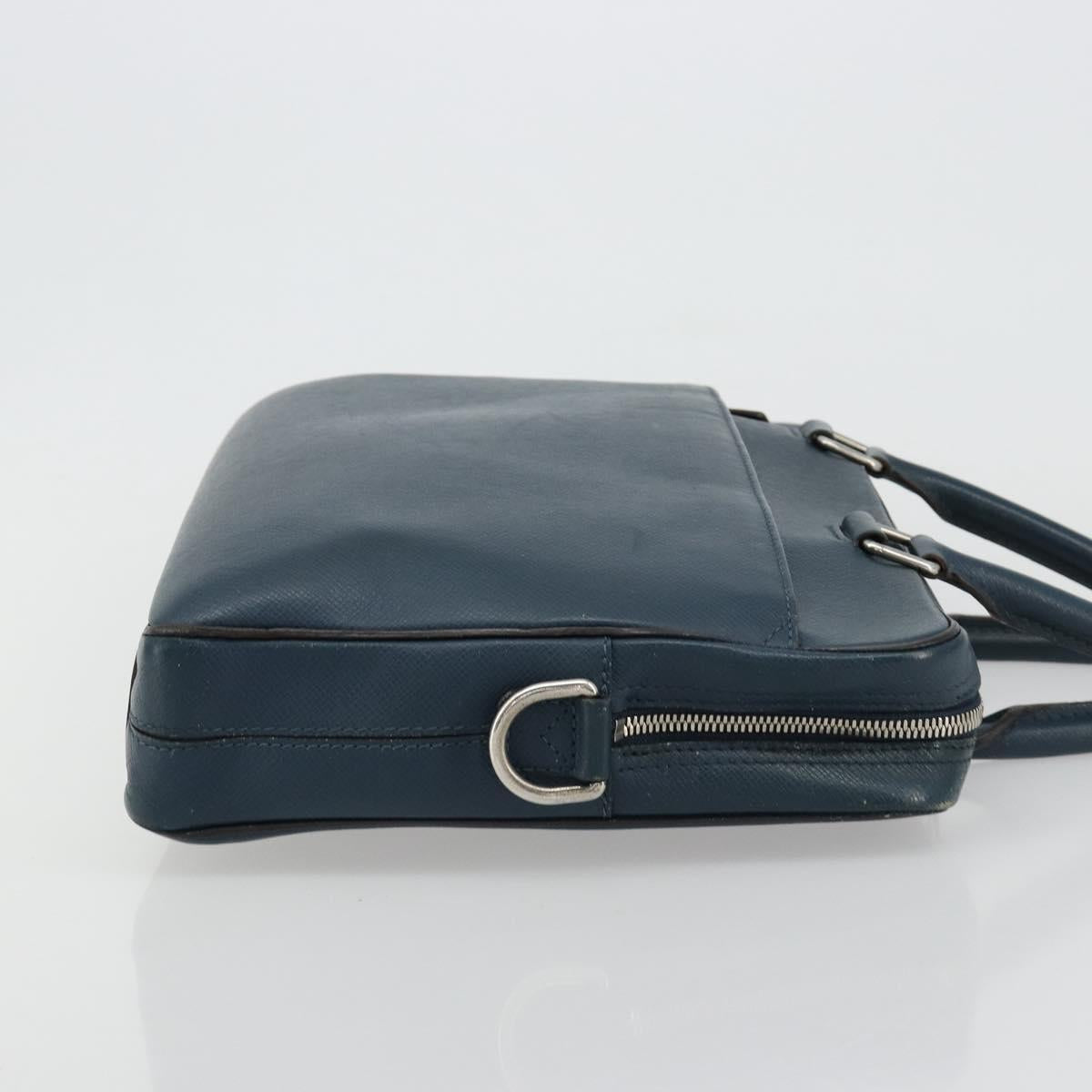 LOUIS VUITTON Taiga Porte Documents Business PDB Bag Blue M30645 LV Auth ka4533