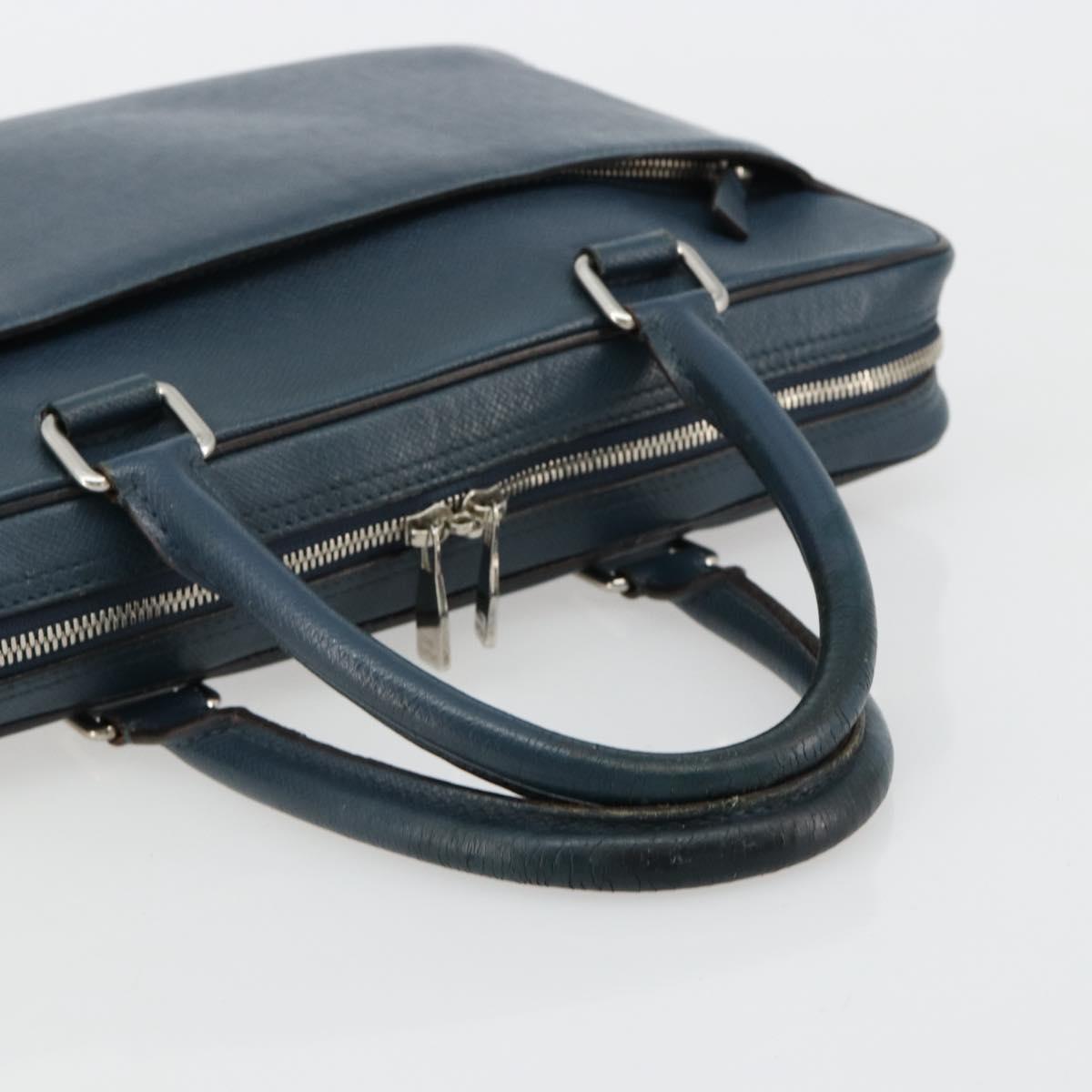 LOUIS VUITTON Taiga Porte Documents Business PDB Bag Blue M30645 LV Auth ka4533