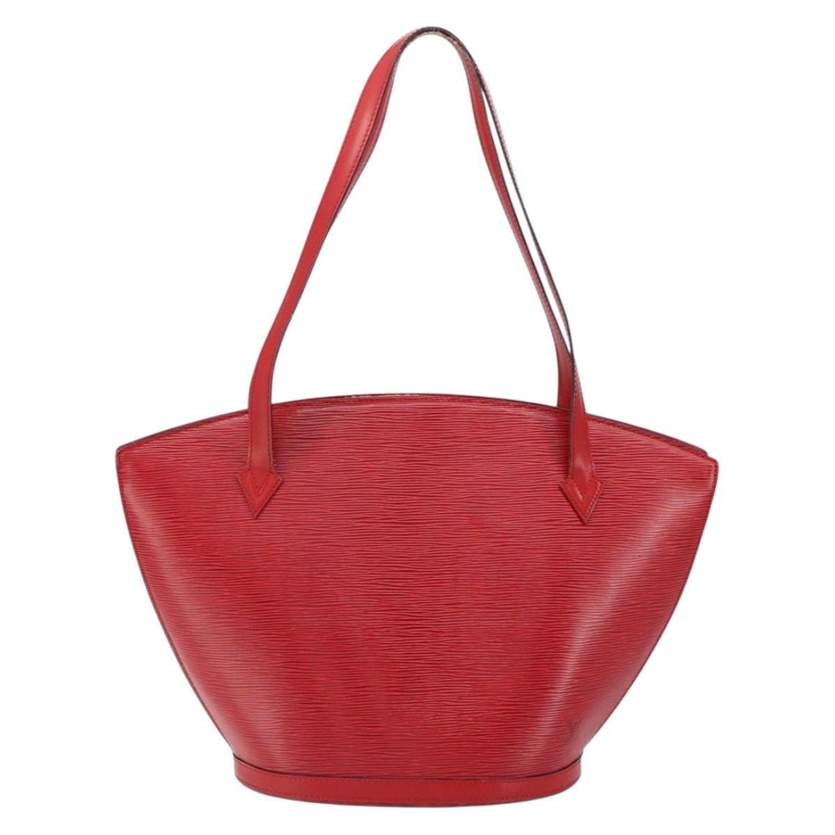 LOUIS VUITTON Epi Saint Jacques Shopping Shoulder Bag Red M52277 LV Auth ka454