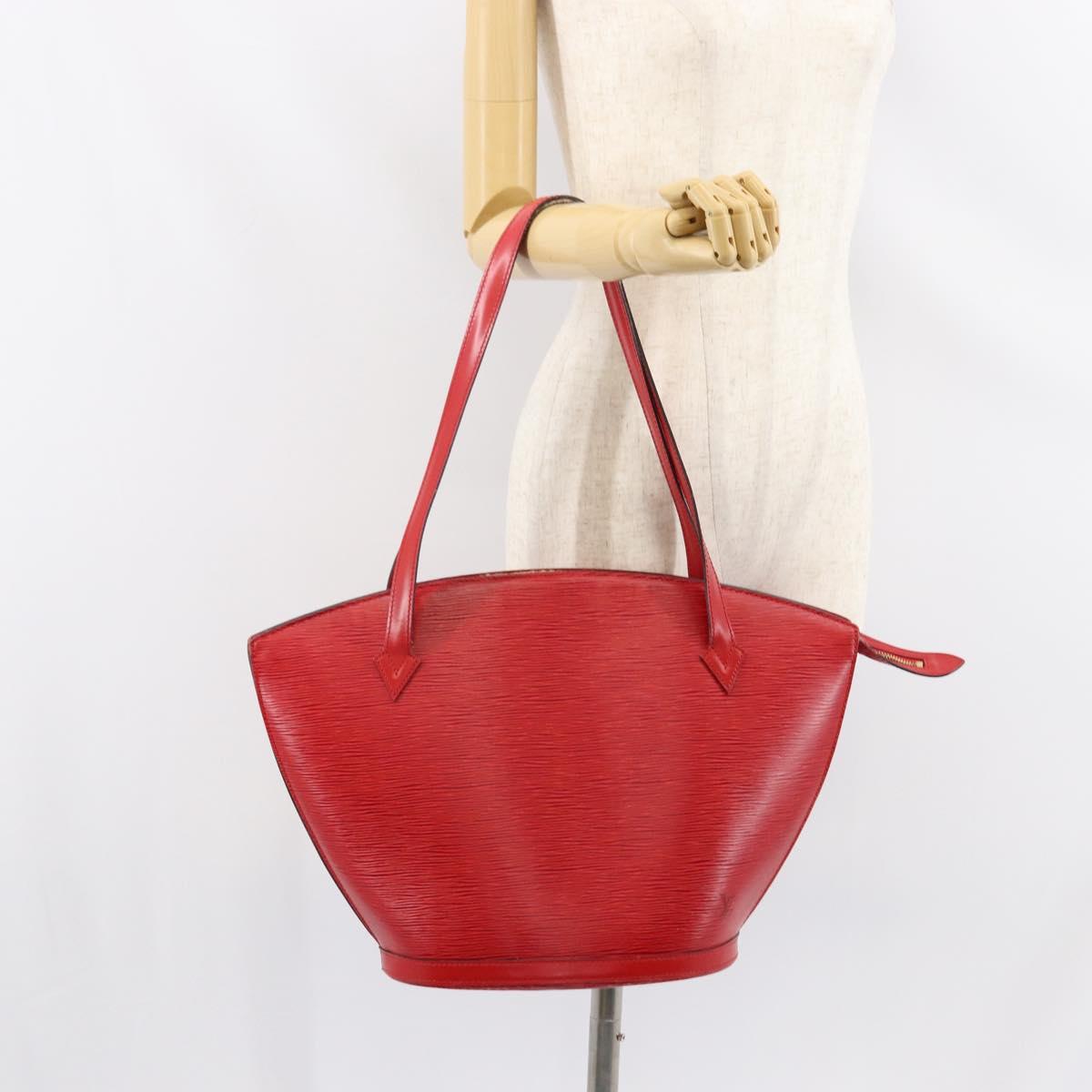 LOUIS VUITTON Epi Saint Jacques Shopping Shoulder Bag Red M52277 LV Auth ka454