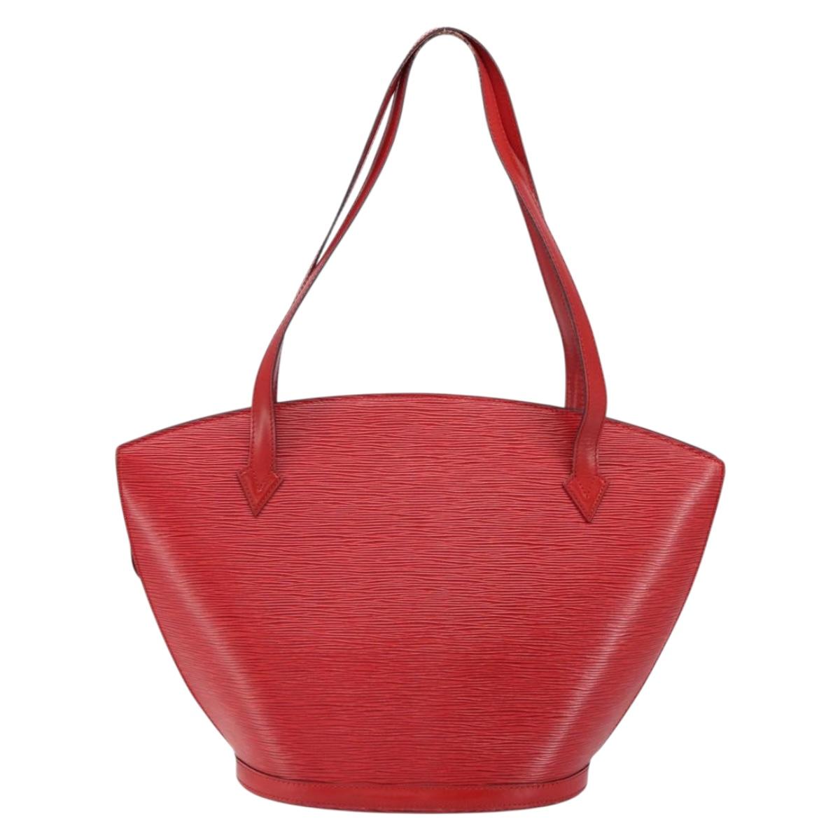 LOUIS VUITTON Epi Saint Jacques Shopping Shoulder Bag Red M52277 LV Auth ka454