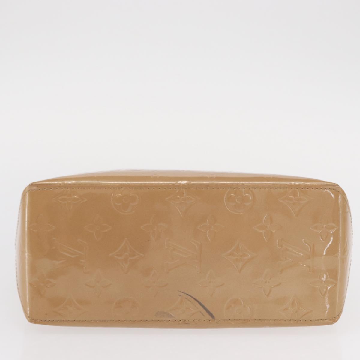 LOUIS VUITTON Monogram Vernis Reade PM Hand Bag Beige M91334 LV Auth ka455
