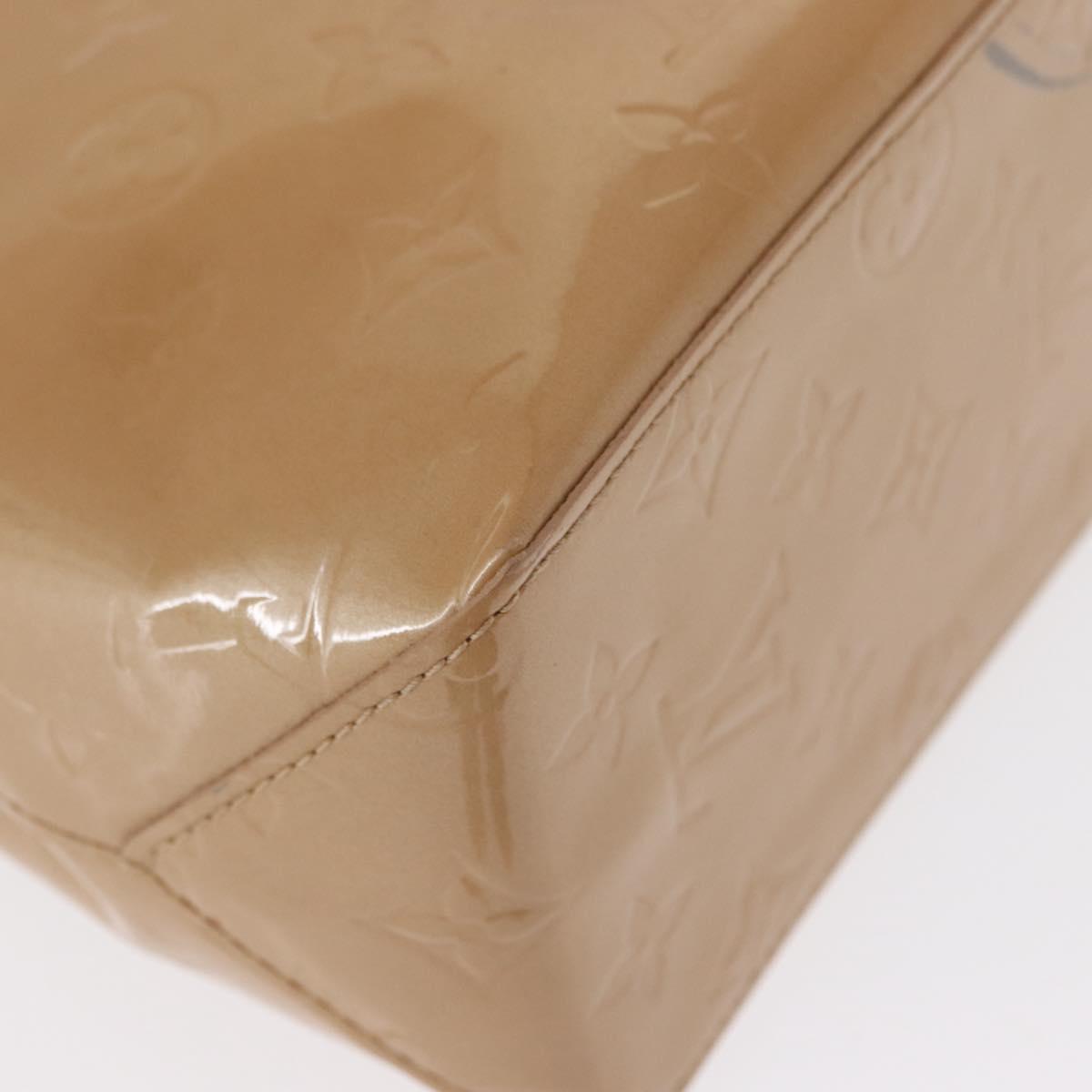 LOUIS VUITTON Monogram Vernis Reade PM Hand Bag Beige M91334 LV Auth ka455