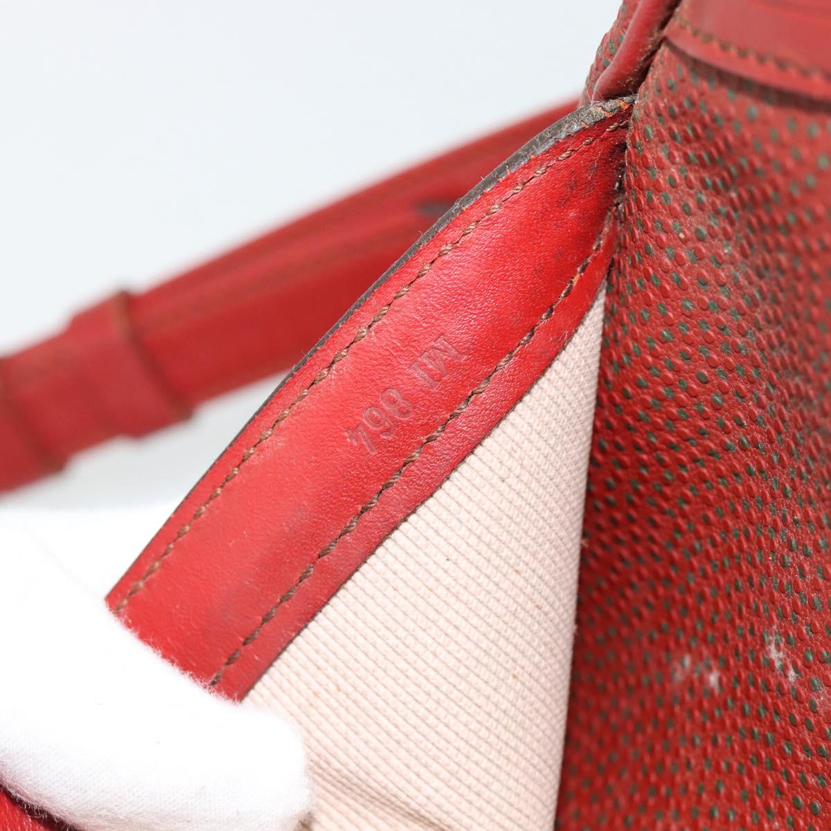 LOUIS VUITTON Challenge Cup Reporter Shoulder Bag Leather Red LV Auth ka4551