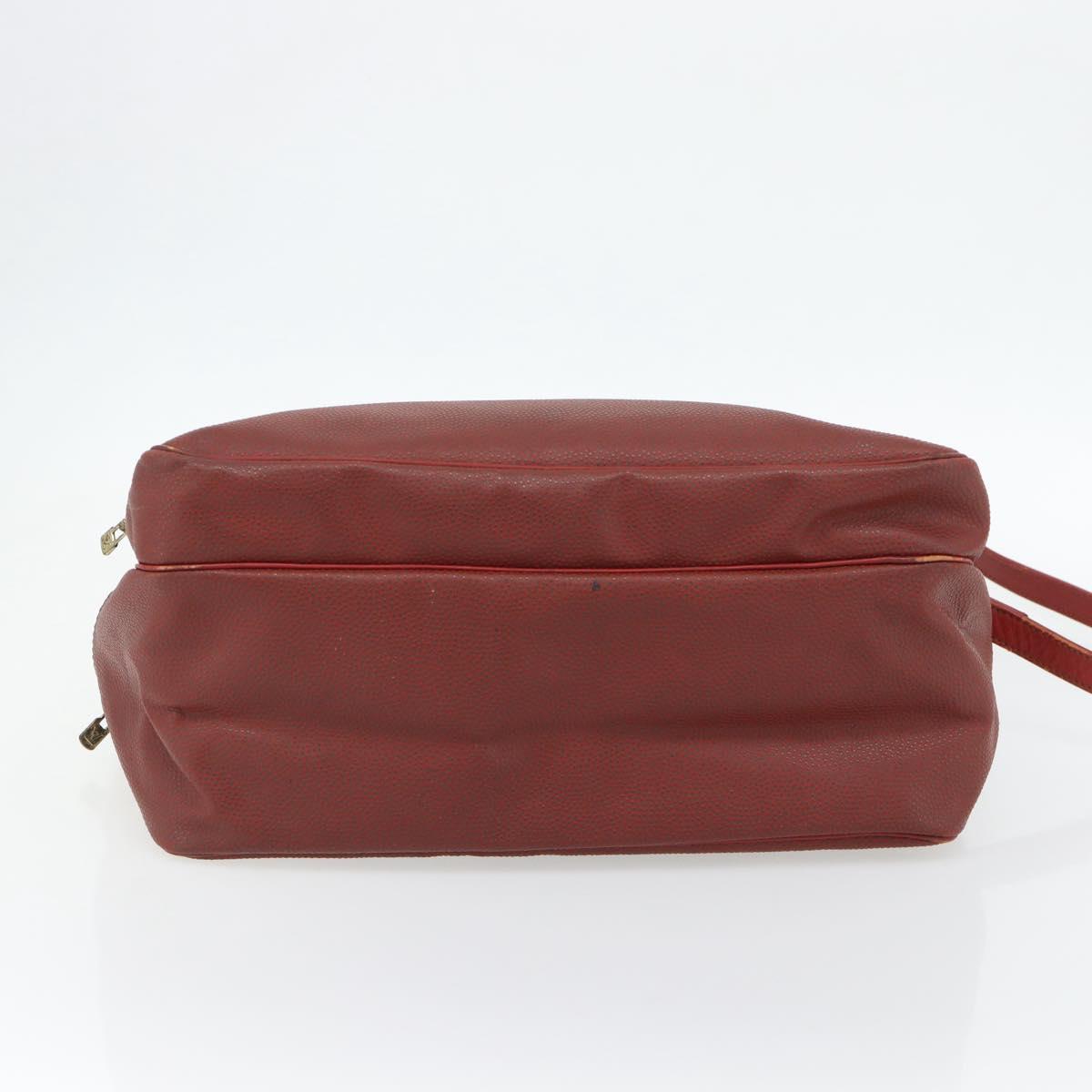 LOUIS VUITTON Challenge Cup Reporter Shoulder Bag Leather Red LV Auth ka4551