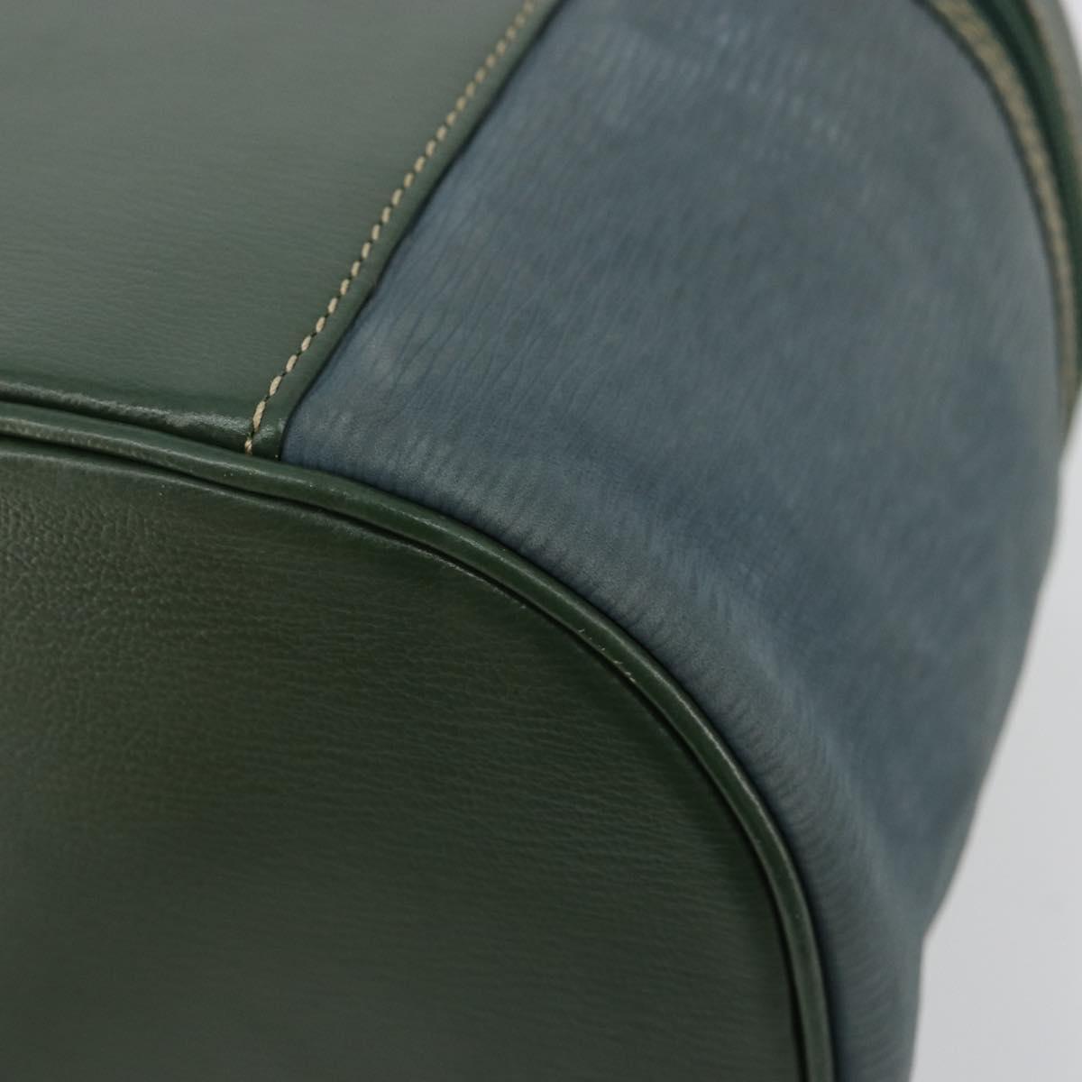 LOEWE Velazquez Hand Bag Suede Green Gold Auth ka4554A