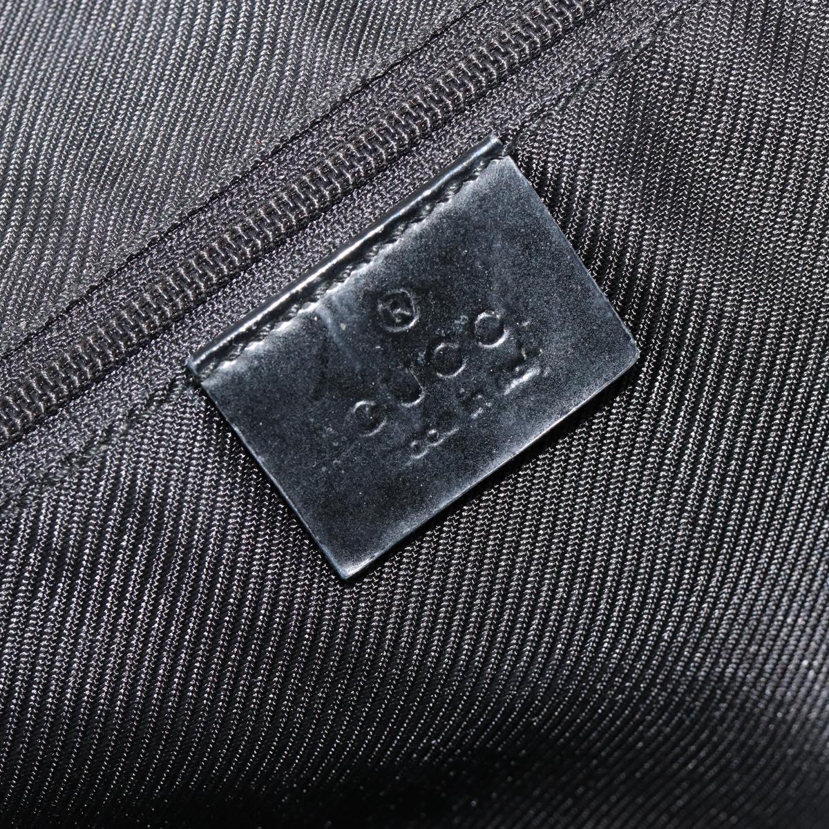 GUCCI GG Canvas Hand Bag Black Gold 002 1122 Auth ka4562