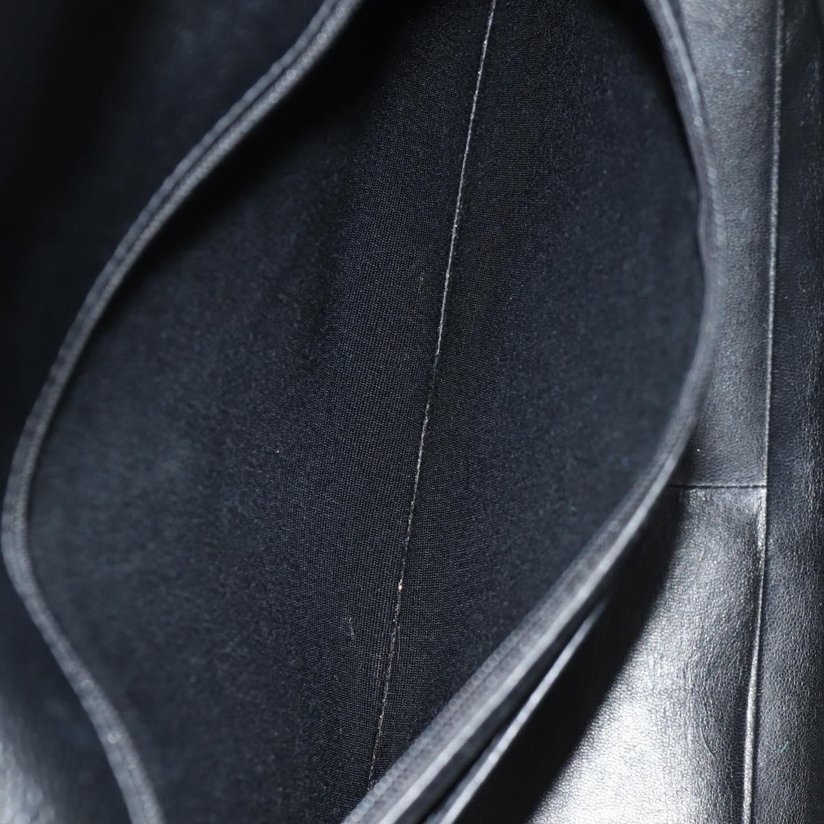 CHANEL Matelasse 30 Chain Shoulder Bag Caviar Skin Black Silver CC Auth ka456V