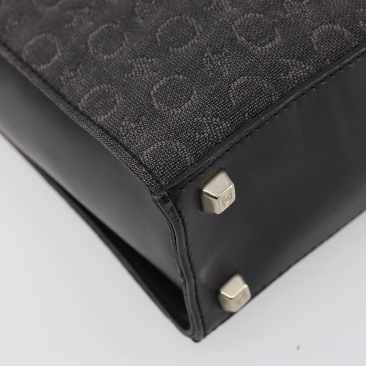 CELINE C Sulky Hand Bag Black Silver Auth ka4570