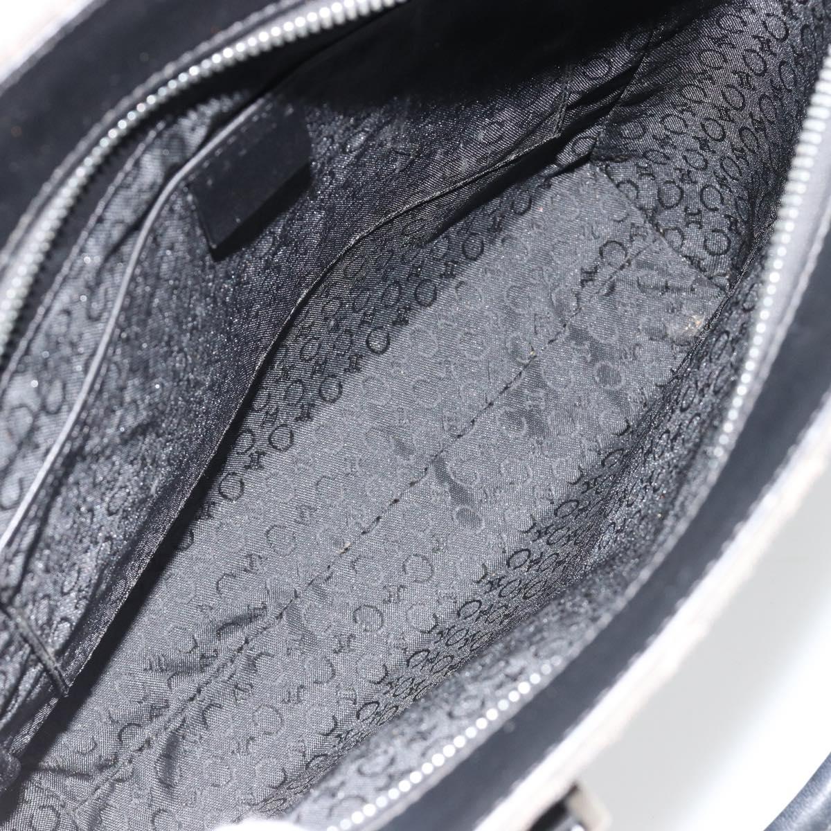 CELINE C Sulky Hand Bag Black Silver Auth ka4570
