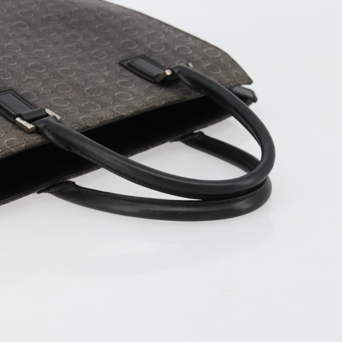 CELINE C Sulky Hand Bag Black Silver Auth ka4570