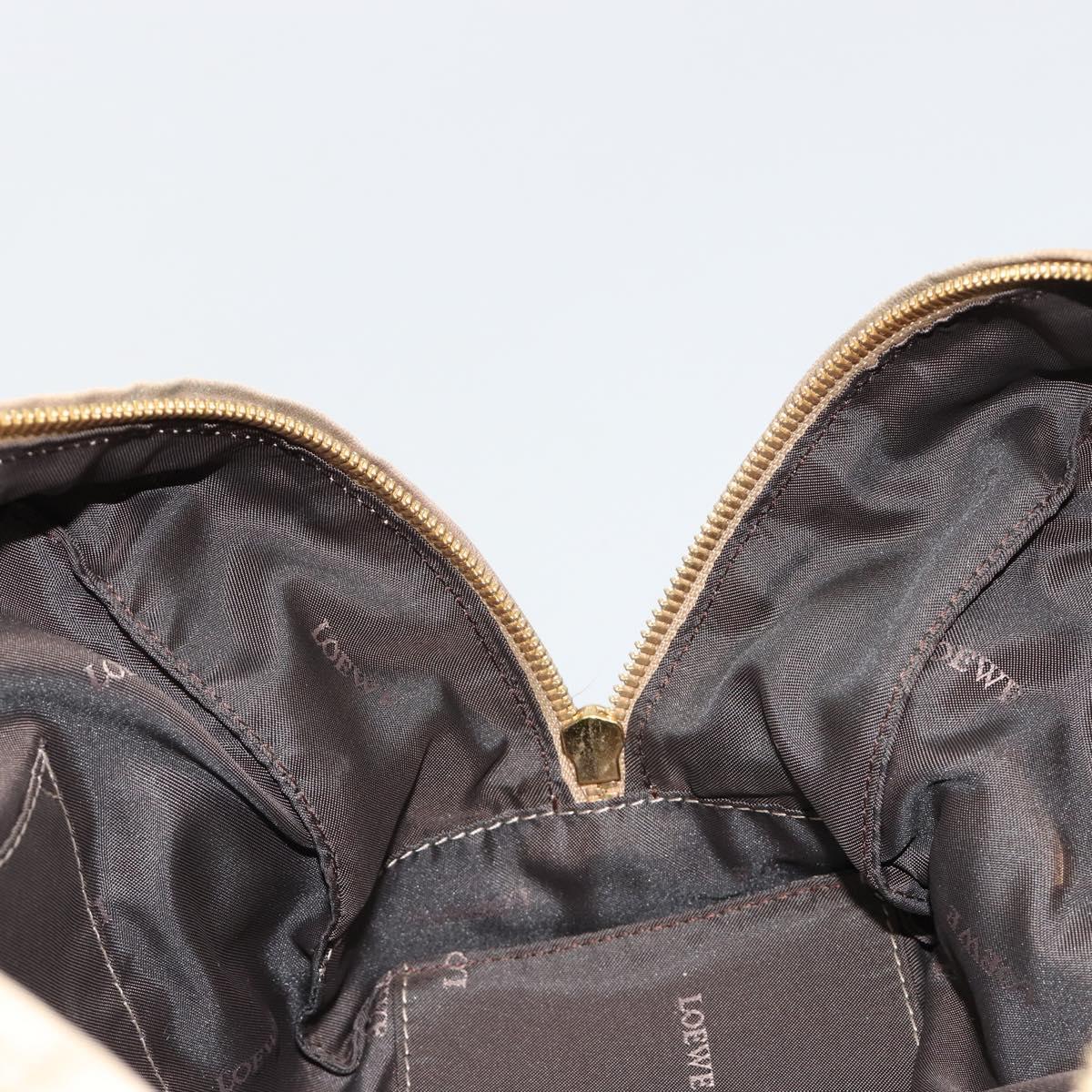 LOEWE Amazona 28 Hand Bag Nappa leather Gold Auth ka4571A