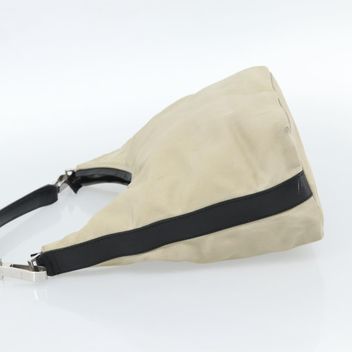 GUCCI Hand Bag Canvas Leather Beige Silver 000 0602 Auth ka4572