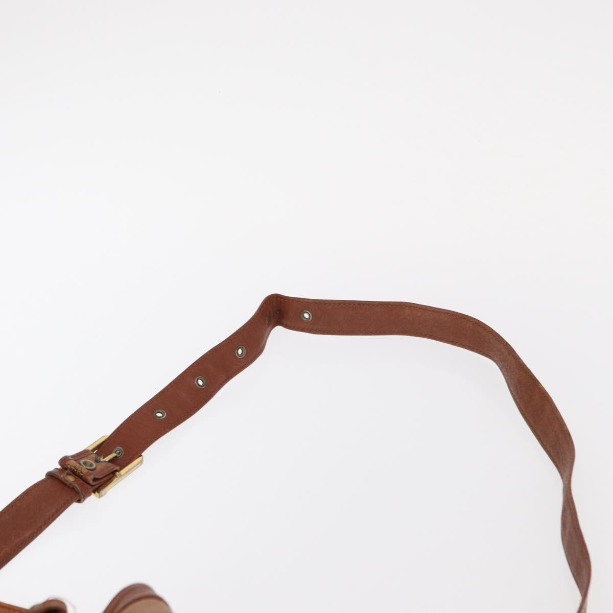 MCM Logogram Vicetos Shoulder Bag PVC Leather Brown Gold Auth ka458