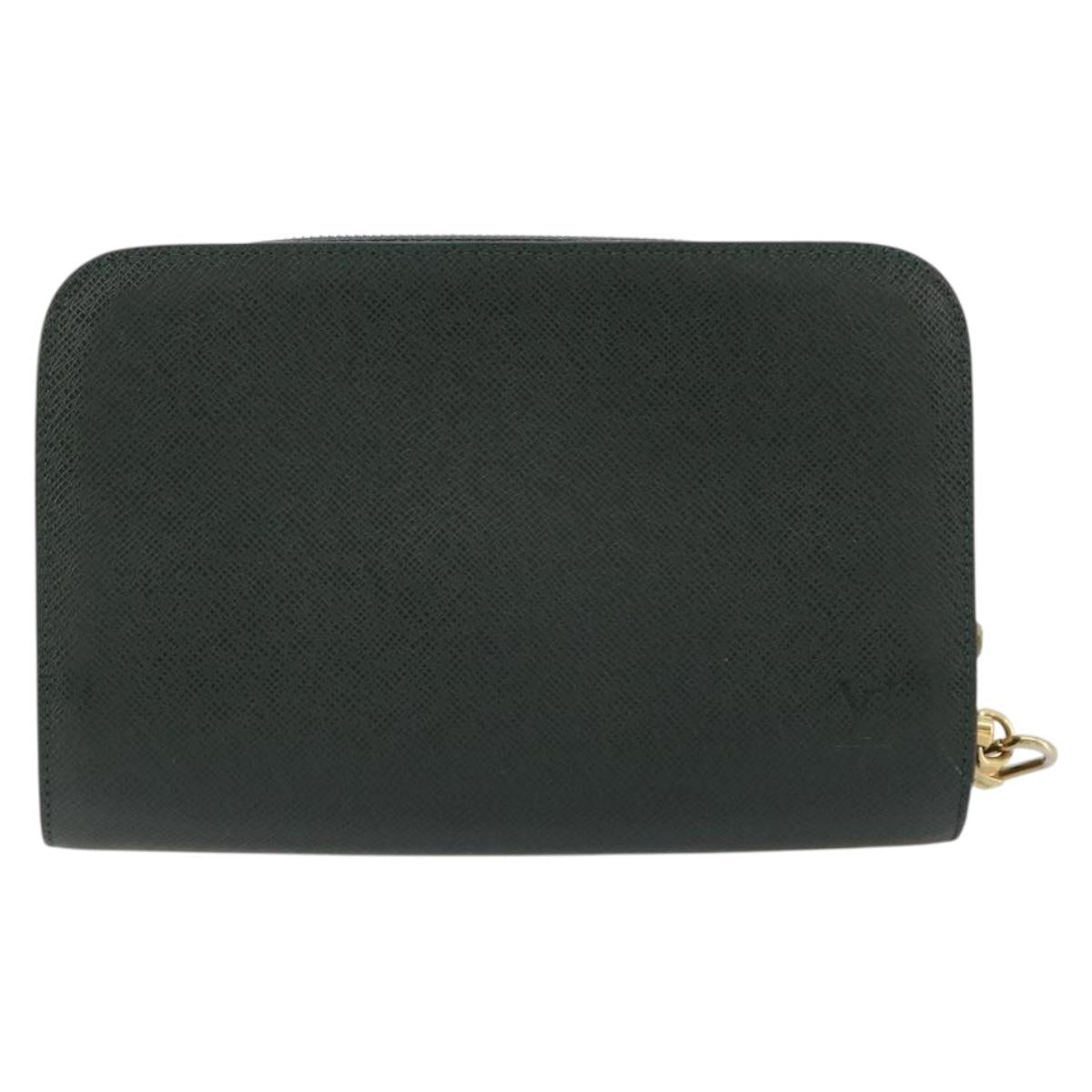 LOUIS VUITTON Taiga Baikal Clutch Bag Epicea M30184 LV Auth ka4580