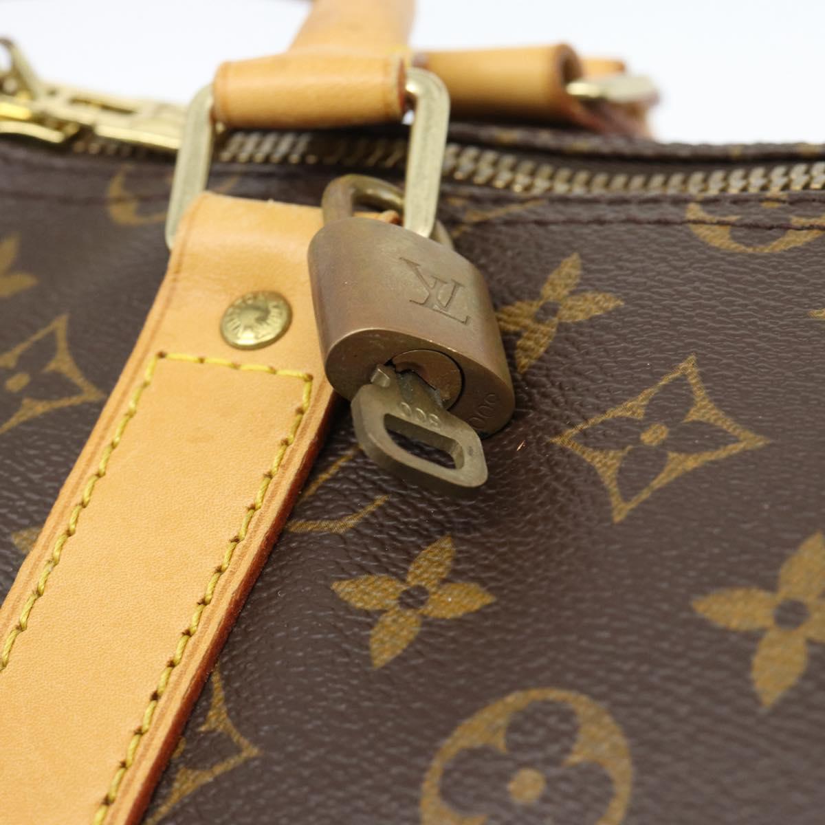 LOUIS VUITTON Monogram Keepall Bandouliere 55 Boston Bag M41414 LV Auth ka4586A