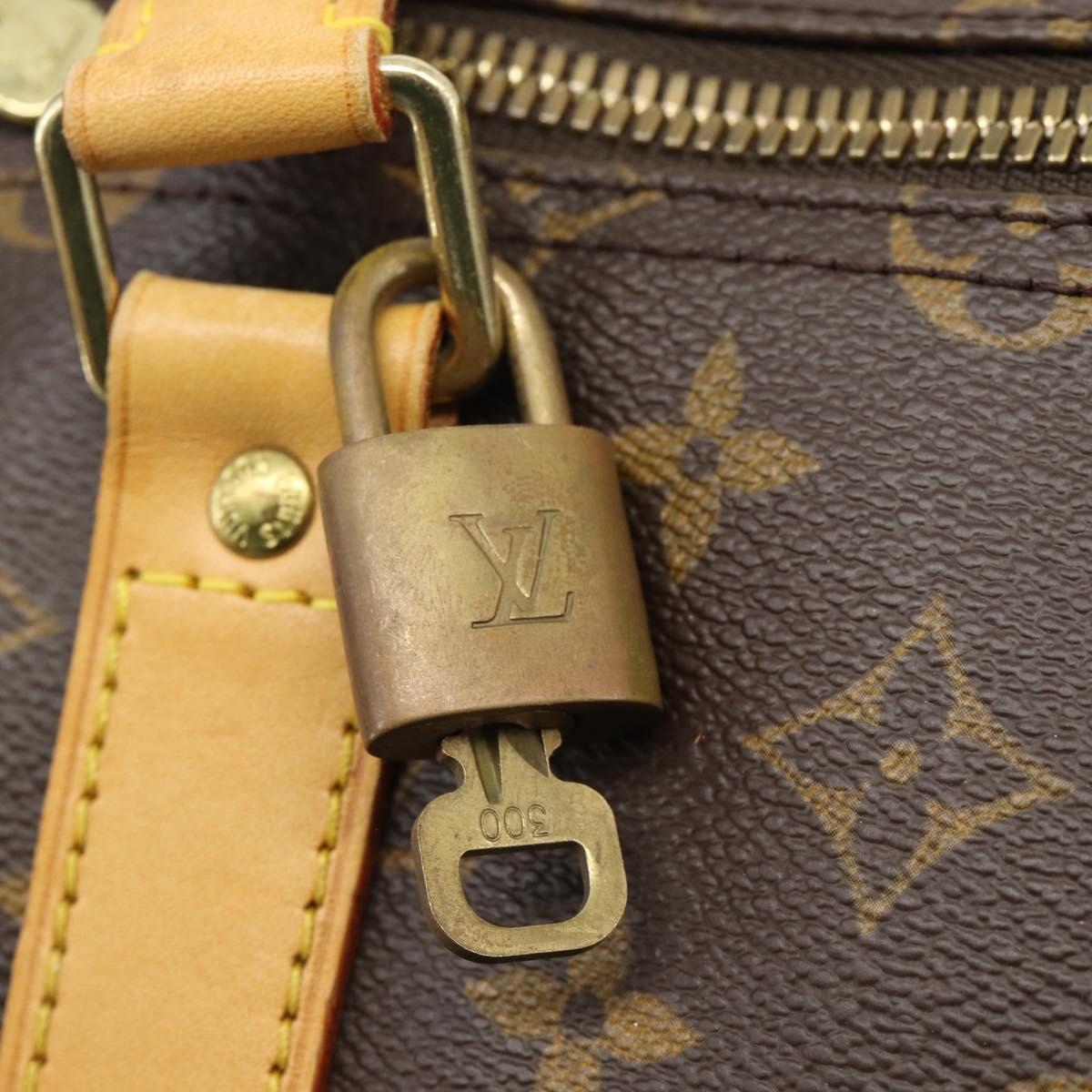 LOUIS VUITTON Monogram Keepall Bandouliere 55 Boston Bag M41414 LV Auth ka4586A