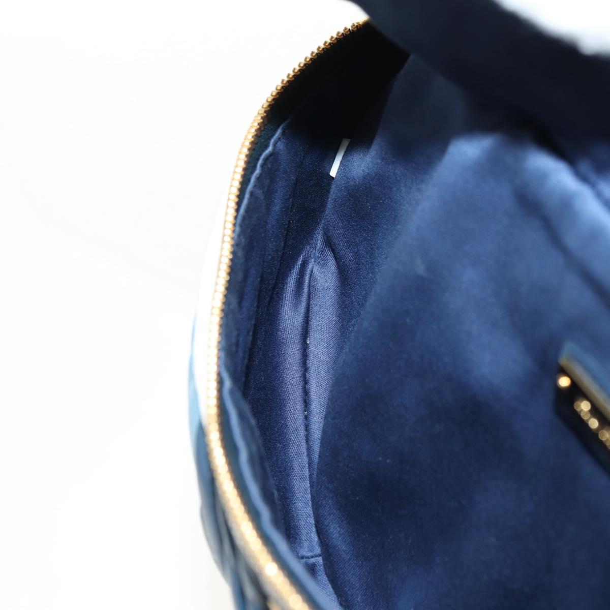 Miu Miu Body Bag Leather Blue Gold Auth ka4593V
